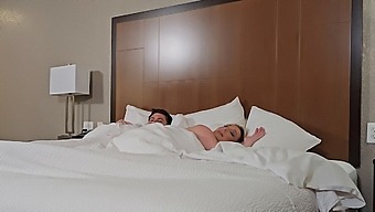 Stepmom And Stepson Enjoy Intimate Moment In Hotel Room